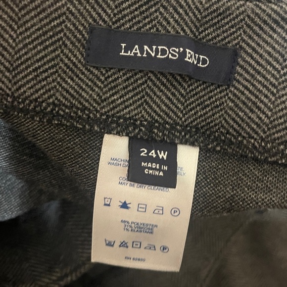 Land's End Gray Tweed Pull on A Line Midi Skirt Career Academia Womens Plus 24W - Picture 5 of 6